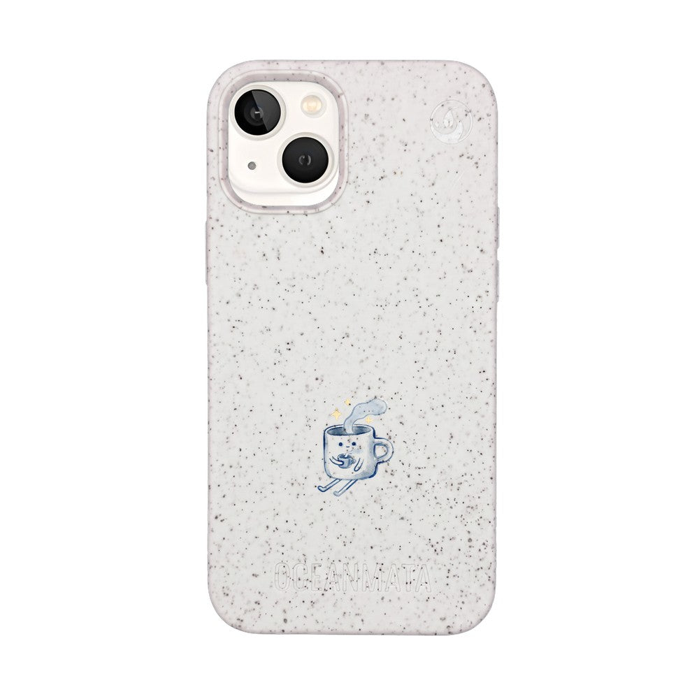 iPhone 13 mini Case - white - "coffeelove" - sustainable