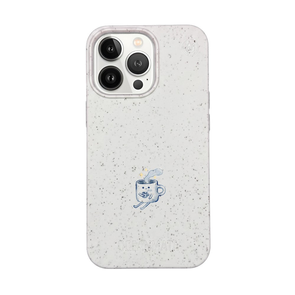 iPhone 13 pro max Hülle - weiß - "coffeelove" - nachhaltig