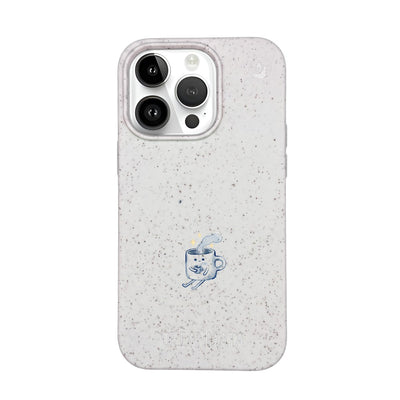 iPhone 14 pro Hülle - weiß - "coffeelove" - nachhaltig