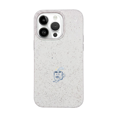 iPhone 14 Pro Max Case - white - "coffeelove" - sustainable