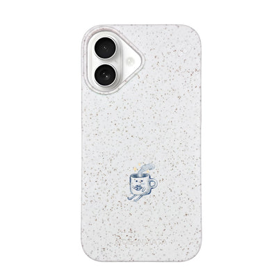 iPhone 16 Hülle - weiß - "coffeelove" - nachhaltig