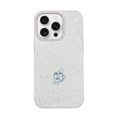 iPhone 16 pro max Hülle - weiß - "coffeelove" - nachhaltig