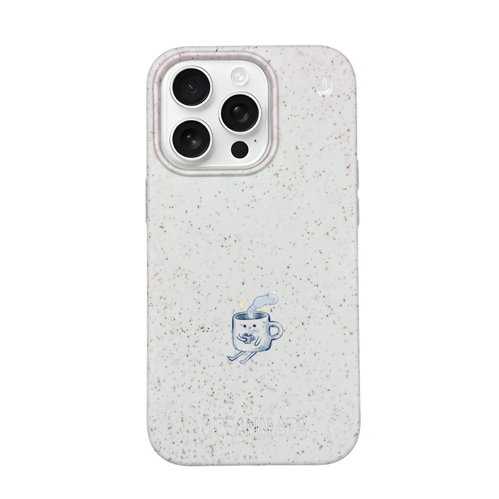 iPhone 16 pro max Hülle - weiß - "coffeelove" - nachhaltig