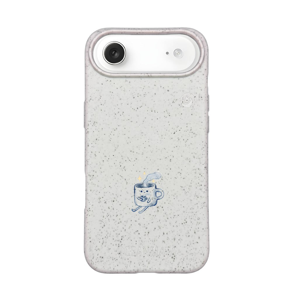 iPhone 17 Air Hülle - weiß - "coffeelove" - nachhaltig
