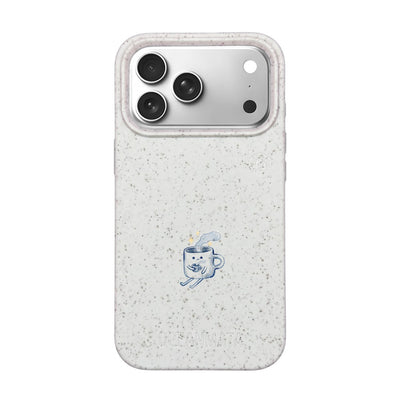 iPhone 17 pro max Hülle - weiß - "coffeelove" - nachhaltig