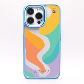 iPhone 14 Hülle - bunte Wellen - "Tide Flow" - nachhaltig