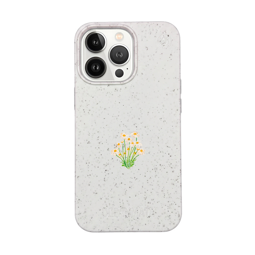 iPhone 13 Pro Max Case - White Flowers - "Daisy" - Sustainable