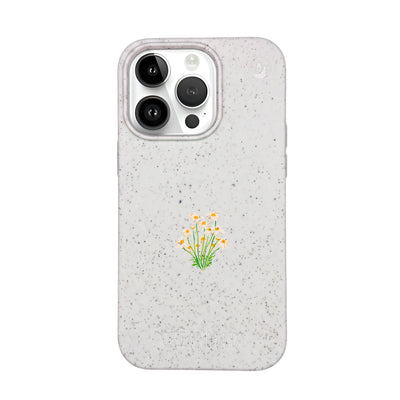 iPhone 14 pro Hülle - Blumen weiß - "Daisy" - nachhaltig