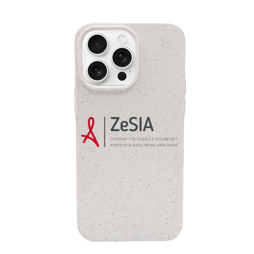 ZeSIA Karlsruhe × OceanMata Hülle Weiß – iPhone 15 pro max (Muster)