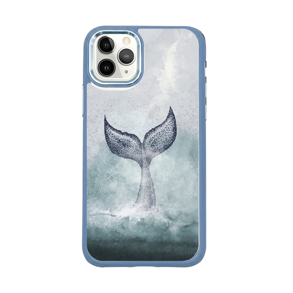 iPhone 11 pro Hülle - Delfin blau - "Dolphin Twins" - nachhaltig