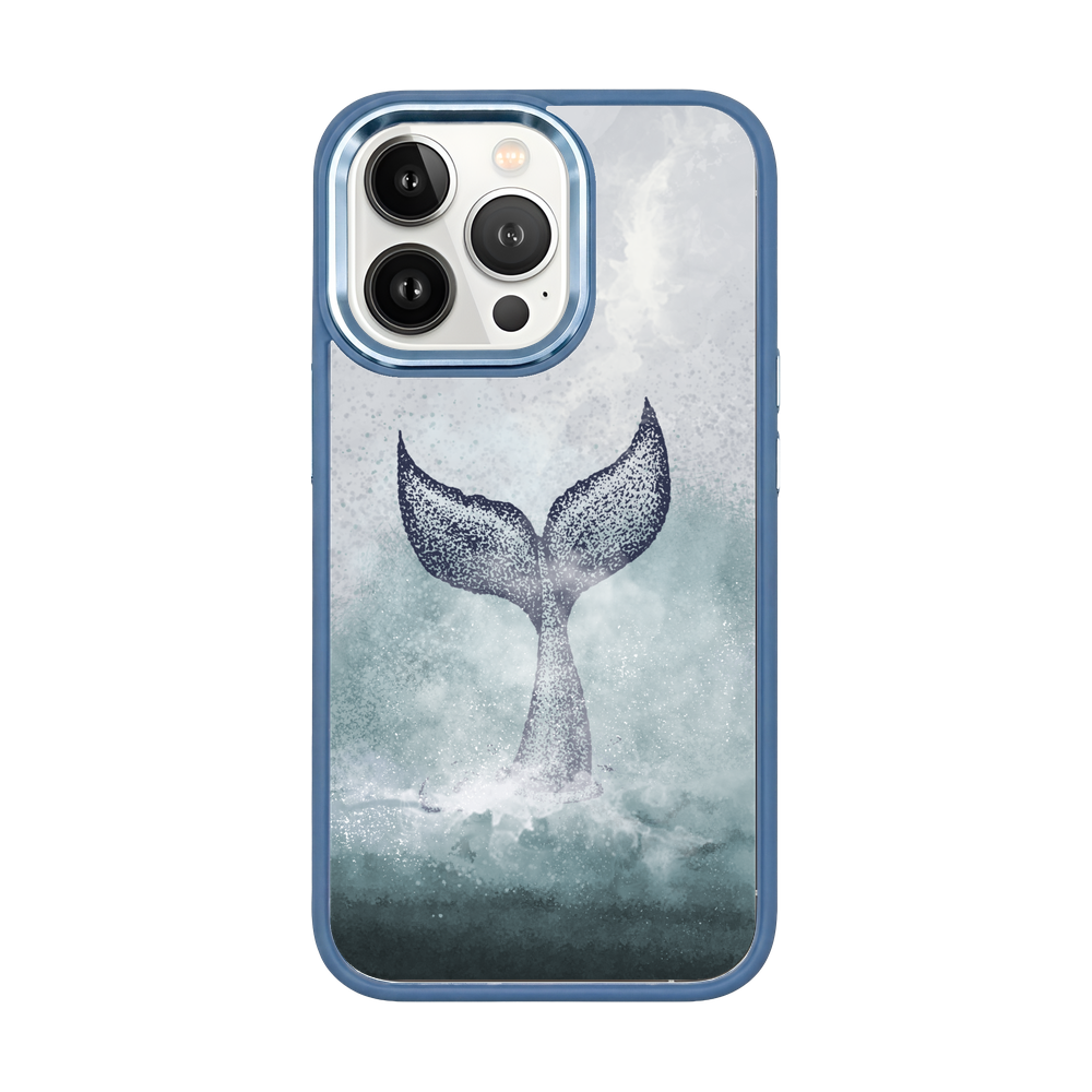 iPhone 13 pro Hülle - Delfin blau - "Dolphin" - nachhaltig
