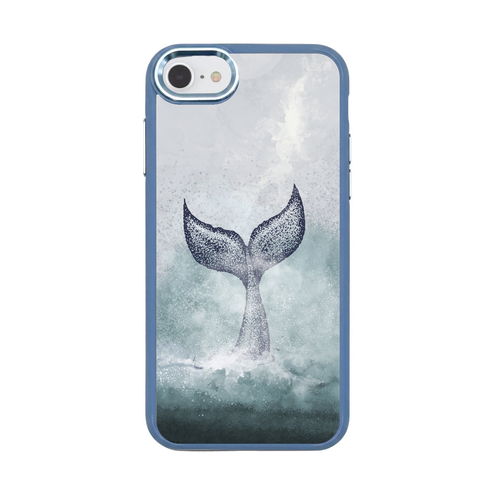 iPhone SE/7/8 case - blue - "DOLPHIN" - sustainable