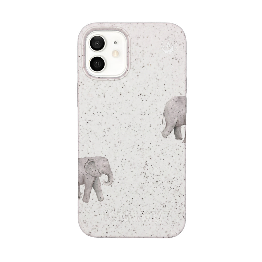iPhone 12 mini Case - Elephant White - "Ele-Fant" - sustainable