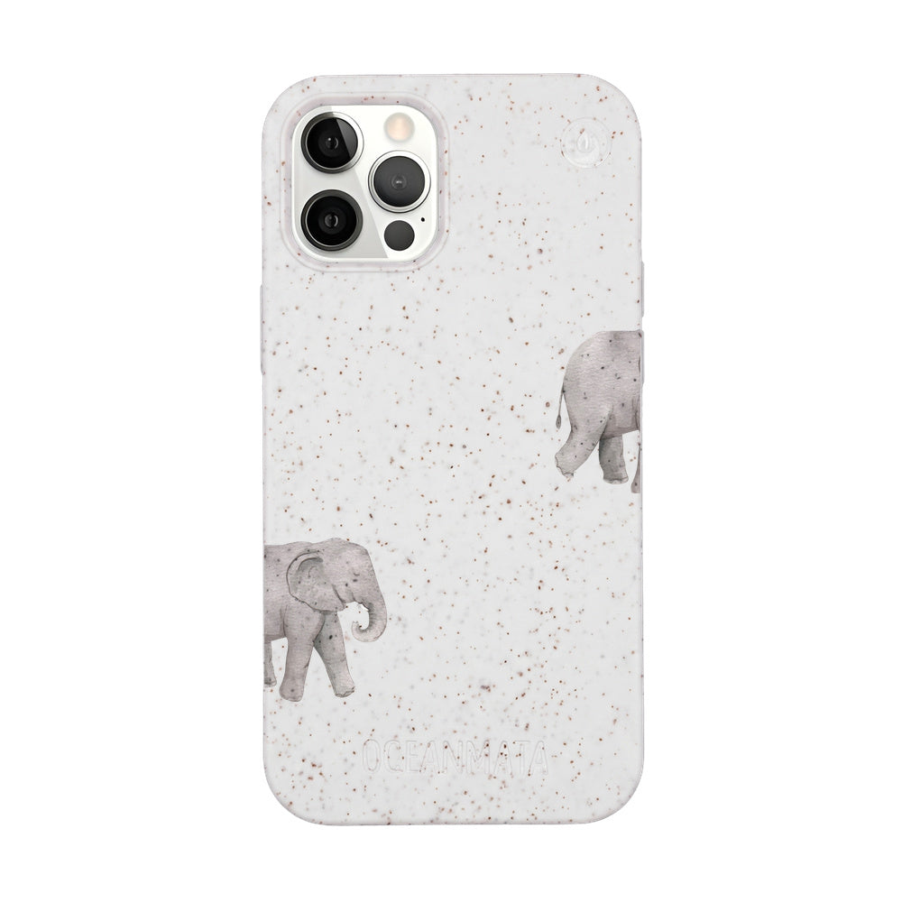 iPhone 12 Pro / iPhone 12 Case - Elephant White - "Ele-Fant" - sustainable