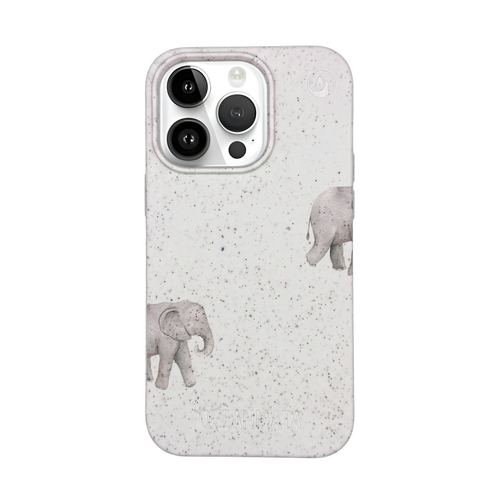 iPhone 14 Pro Case - Elephant White - "Ele-Fant" - sustainable