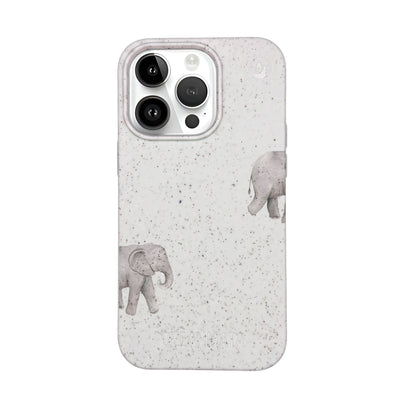 iPhone 14 pro max Hülle - Elefant weiß - "Ele-Fant" - nachhaltig