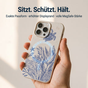 Biologisch abbaubare Handyhülle iPhone 17 pro max Mantawave — kompostierbar — Passform & MagSafe