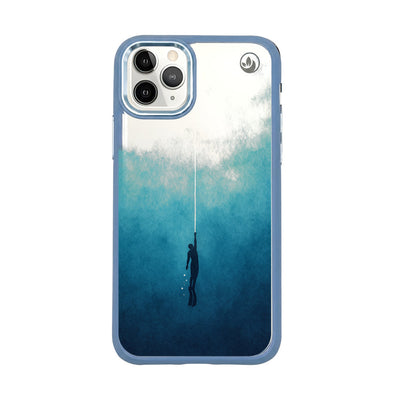 iPhone 11 pro case - Freedive blue - "Freedive" - ​​sustainable