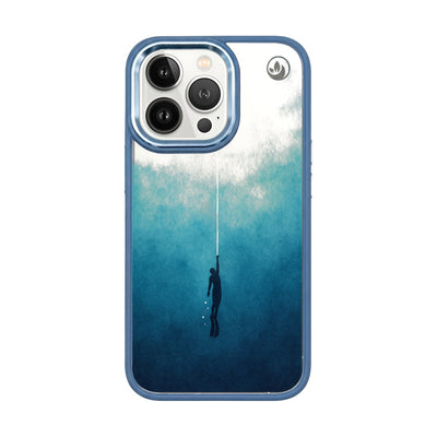 iPhone 13 pro case - Freedive blue - "Freedive" - ​​sustainable