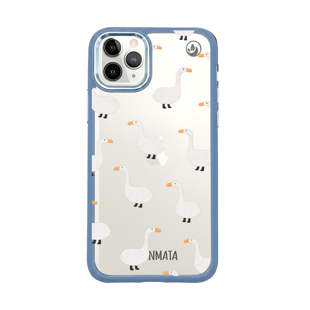 iPhone 11 pro Hülle -  gans blau - "Goose Fella" - nachhaltig