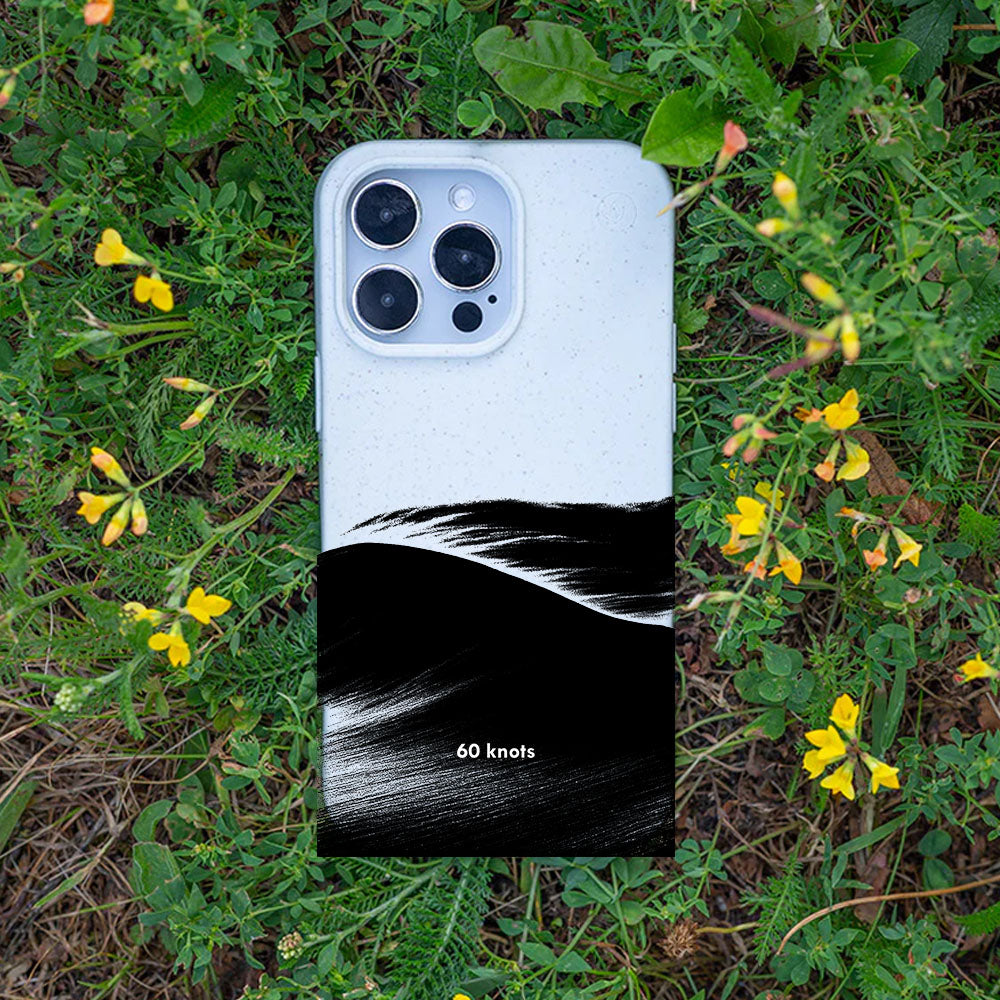 iPhone 17 pro Hülle - Düne weiß - "60knots" - nachhaltig