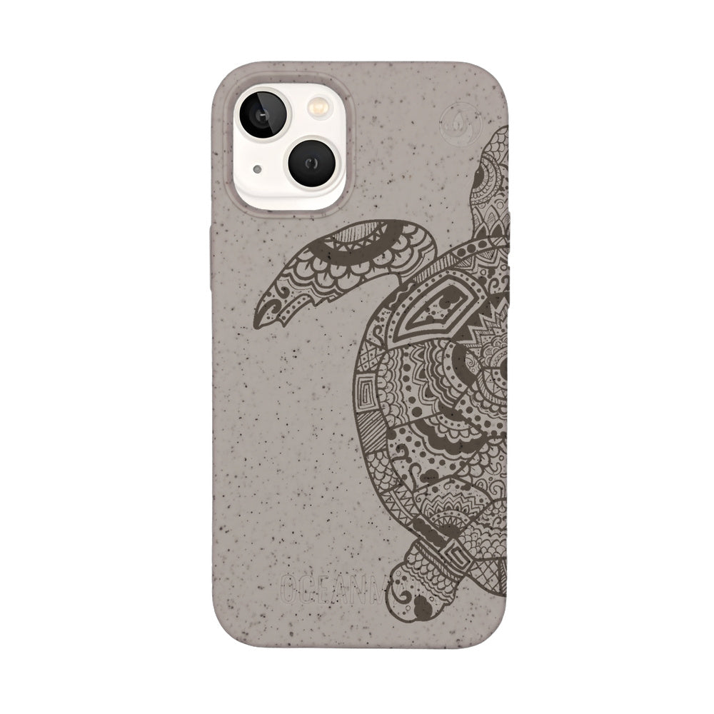 Biologisch abbaubare Handyhülle iPhone 13 mini Greenturtle — kompostierbar — Vorderseite