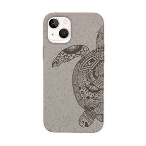 Biologisch abbaubare Handyhülle iPhone 13 mini Greenturtle — kompostierbar — Vorderseite