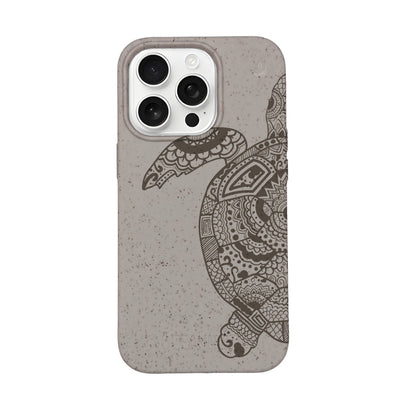 iPhone 16 pro max Hülle - beige - "GREEN TURTLE" - nachhaltig