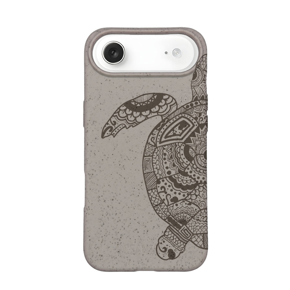 iPhone 17 Air case - beige - "GREEN TURTLE" - sustainable