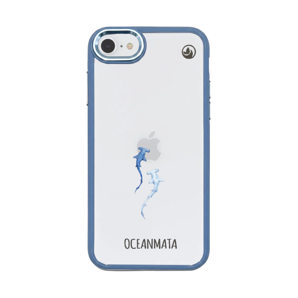 iPhone SE/7/8 Hülle - hai blau - "Hammerhead" - nachhaltig