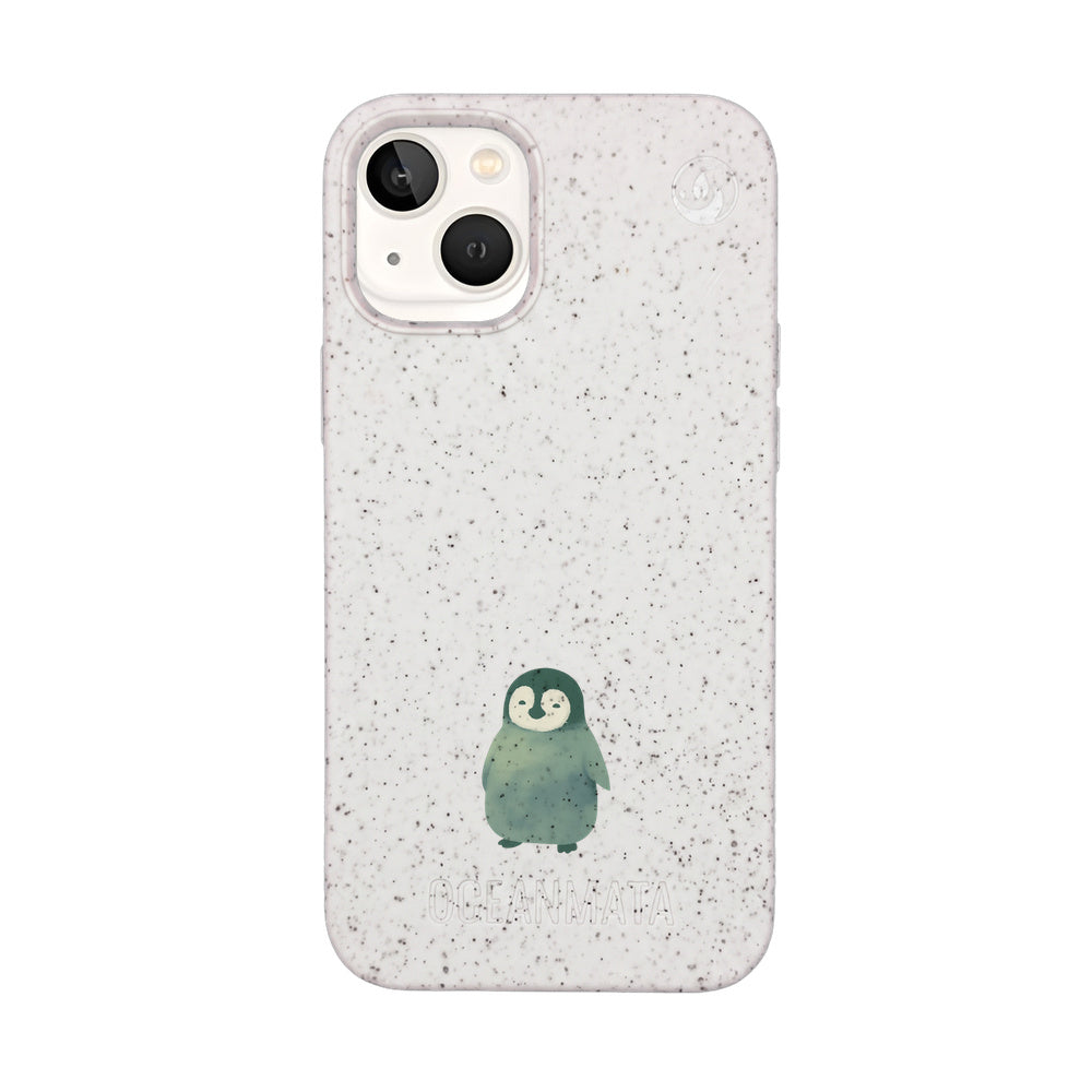 iPhone 13 mini Hülle - Pinguin weiß - "HappyPinguin" - nachhaltig