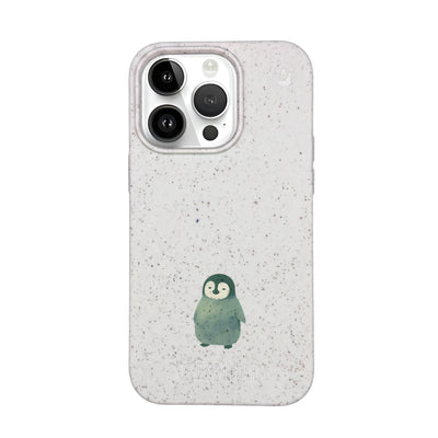 iPhone 14 pro max Hülle - Pinguin weiß - "HappyPinguin" - nachhaltig