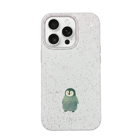 Biologisch abbaubare Handyhülle iPhone 16 pro max Happypinguin — kompostierbar — Vorderseite