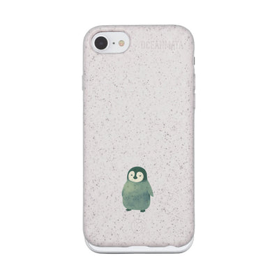 iPhone SE/7/8 Hülle - Pinguin weiß - "HappyPinguin" - nachhaltig