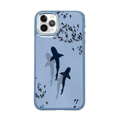 iPhone 11 pro case - Shark blue - "Into the blue" sustainable