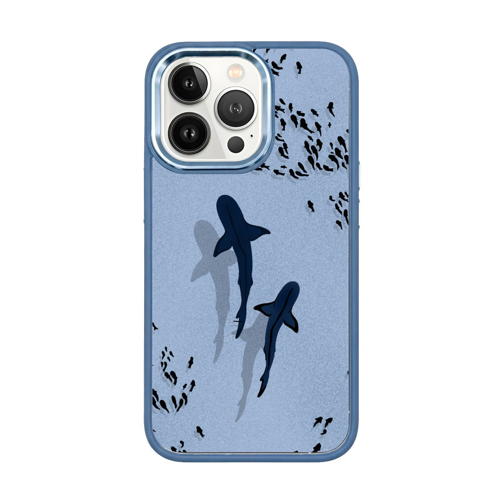iPhone 13 pro max case - Shark blue - "Into the blue" sustainable