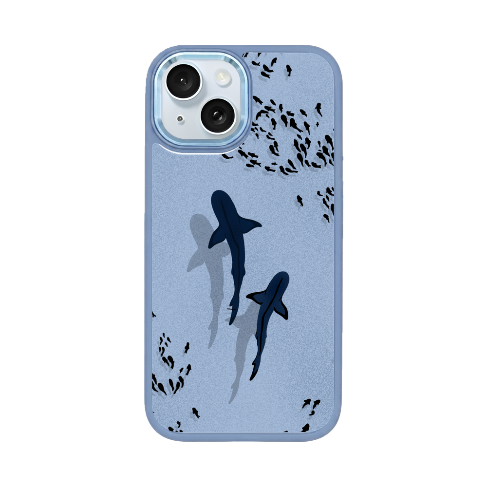 iPhone 15 hoesje - Shark Blue - "Into the blue" duurzaam