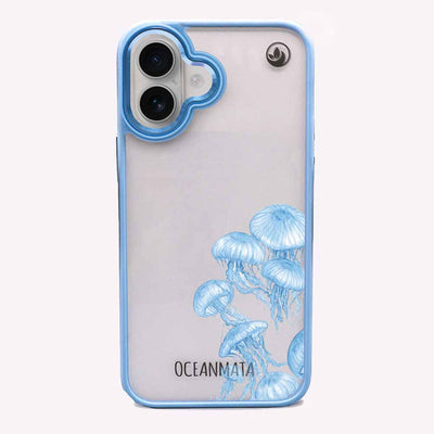 iPhone 16 Hülle -  qualle blau - "Jellies" - nachhaltig