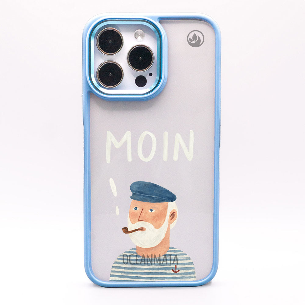 iPhone 12 pro / iPhone 12 Hülle - Moin blau - "Ostfriese" - nachhaltig