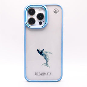 iPhone 15 pro Hülle - Wal blau - "Joy" - nachhaltig