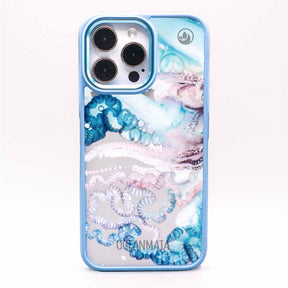 iPhone 13 pro max Hülle - Qualle blau - "Men o' War" - nachhaltig