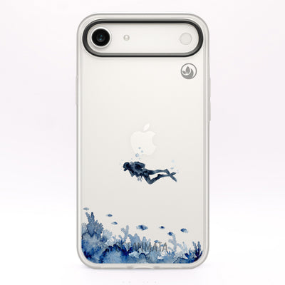 iPhone 17 Air Hülle - Taucher blau - "DeepDive" - nachhaltig