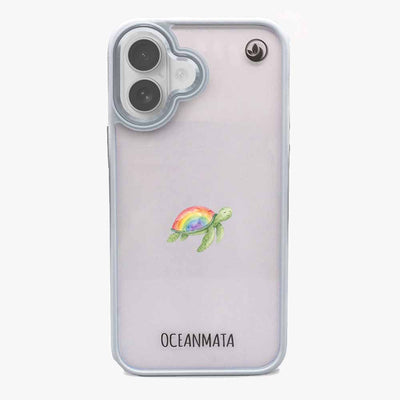 iPhone 17 Hülle - Schildkröte blau - "Queertle" - nachhaltig