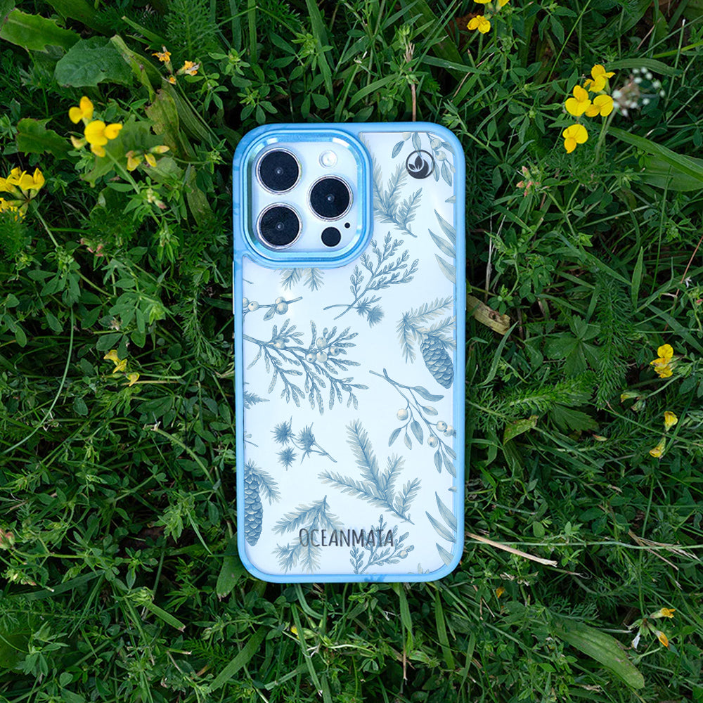 Samsung S24+ Hülle - Winterwald blau - "BluePine" - nachhaltig