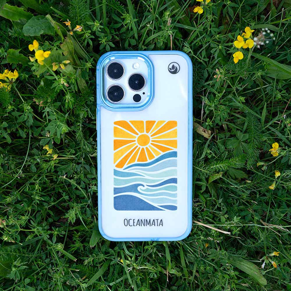 iPhone 15 pro Hülle - Meer blau - "Sun&Sea" - nachhaltig