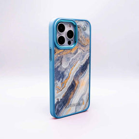 iPhone 16 pro Hülle - marmor blau - "BlueMarble" - nachhaltig