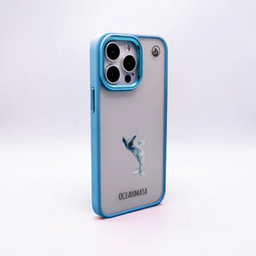 iPhone 15 pro Hülle - Wal blau - "Joy" - nachhaltig