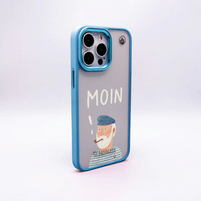 iPhone 16e Hülle - Moin blau - "Ostfriese" - nachhaltig