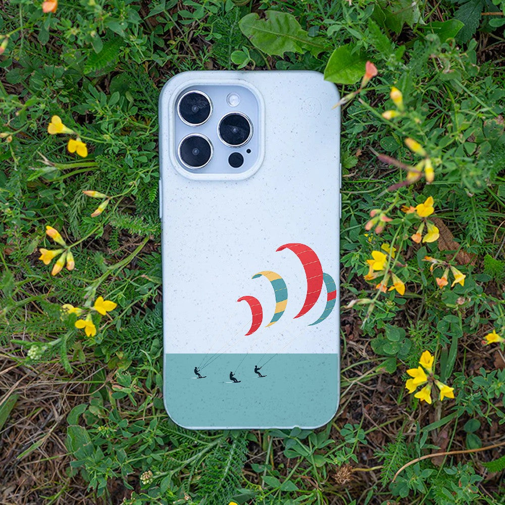 Biologisch abbaubare Handyhülle iPhone 11 Kitesurf — kompostierbar — Bonus