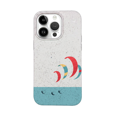 iPhone 14 pro Hülle - Kite weiß - "Kitesurf" - nachhaltig